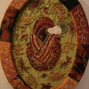 Art textile intitulée "Cocoon" par Manon, Œuvre d'art originale, Tissu