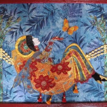 Textile Art titled "Daphné" by Manon, Original Artwork, Fabric