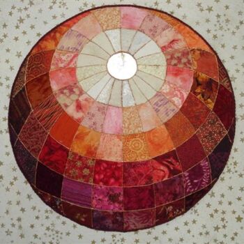 Art textile intitulée "TERRE ROUGE" par Manon, Œuvre d'art originale, Tissu