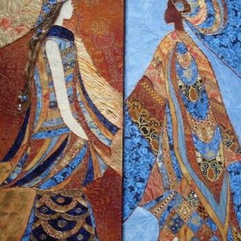 Art textile intitulée "LES OCCIRIENTALES 2" par Manon, Œuvre d'art originale, Tissu