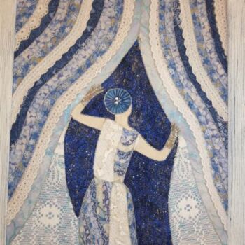 Textile Art titled "L'attente" by Manon, Original Artwork, Fabric