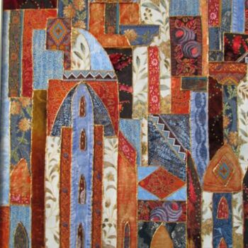 Textile Art titled "l'architecte" by Manon, Original Artwork, Fabric