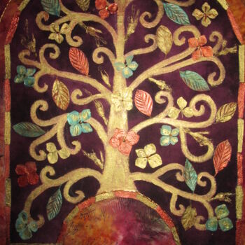 "tree song" başlıklı Tekstil Sanatı Manon tarafından, Orijinal sanat, Kumaş