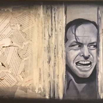 Painting titled "The shinning" by Manon Langevin (Lange), Original Artwork, Acrylic Mounted on Wood Stretcher frame