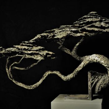 Sculpture intitulée "Bonsaï Serpentant"" par Alex & Manon, Œuvre d'art originale, Métaux