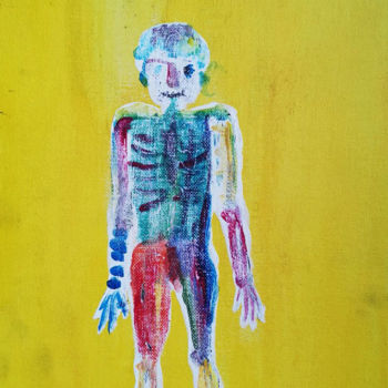 Malerei mit dem Titel "Little Man" von Manon Tanzilli, Original-Kunstwerk, Acryl