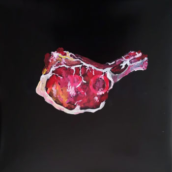 Painting titled "Meat" by Manon Tanzilli, Original Artwork, Oil