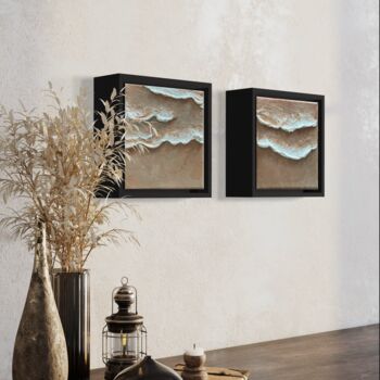Peinture intitulée "Morceaux de sable" par Manon Vaysse, Œuvre d'art originale, Acrylique Monté sur Châssis en bois