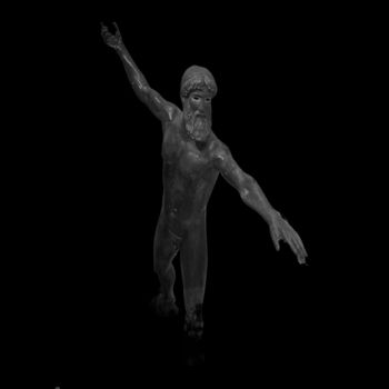 Digital Arts με τίτλο "Poseidon God Black" από Manos Chronakis, Αυθεντικά έργα τέχνης, Ψηφιακή φωτογραφία