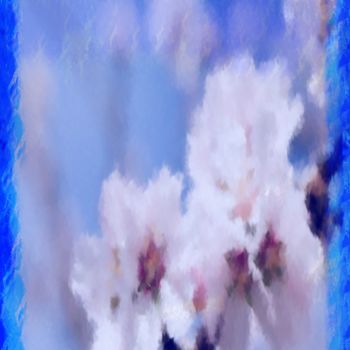 Digital Arts titled "Almond Tree" by Manos Chronakis, Original Artwork, Digital Painting