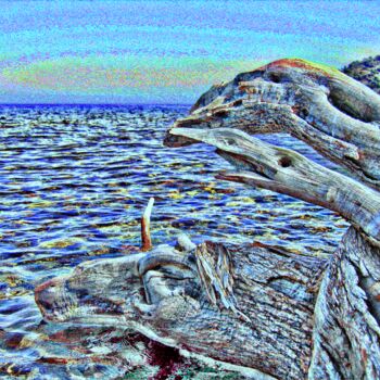 Digital Arts titled "Dreaming Sea" by Manos Chronakis, Original Artwork, Digital Painting