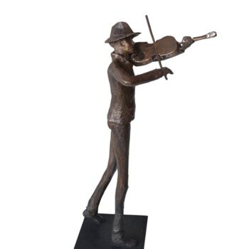 Sculpture titled "Le Violoniste" by Manoyan, Original Artwork, Bronze