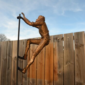 Sculpture titled "L'Ascension ou l'él…" by Manoyan, Original Artwork, Bronze