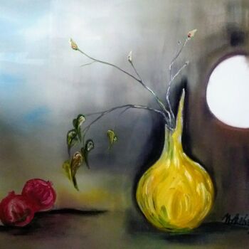 Painting titled "The Voice of Life" by Mansoureh Ashrafi, Original Artwork, Oil