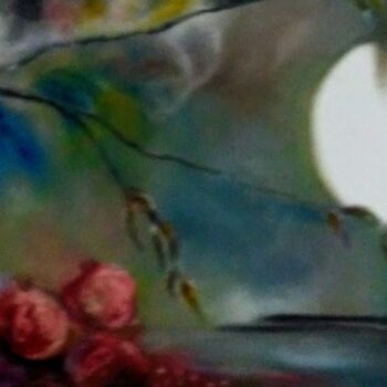 Pintura intitulada "Pomegranates And Mo…" por Mansoureh Ashrafi, Obras de arte originais, Óleo