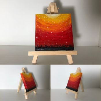 Painting titled "Tramonto" by Mantuans, Original Artwork, Acrylic