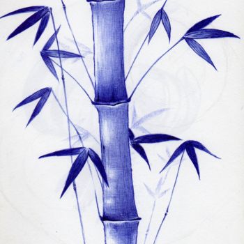 Rysunek zatytułowany „bamboo” autorstwa Manu Draftsman, Oryginalna praca, Długopis