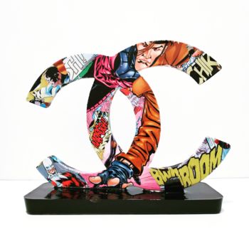 Sculpture intitulée "Chanel Comics" par This Is Not A Toy, Œuvre d'art originale, Résine