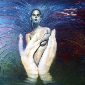 Peinture intitulée "la femme renaissance" par Manu Surreabulliste, Œuvre d'art originale
