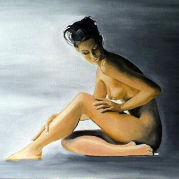Peinture intitulée "belle et nue" par Manu Surreabulliste, Œuvre d'art originale