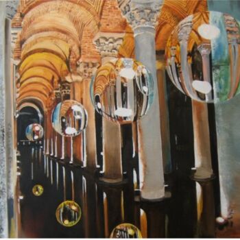 Painting titled "LA CITERNE BASILIQU…" by Manu Surreabulliste, Original Artwork