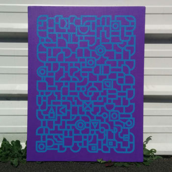 Painting titled "Manu Zed - Purple R…" by Manu Zed, Original Artwork, Acrylic