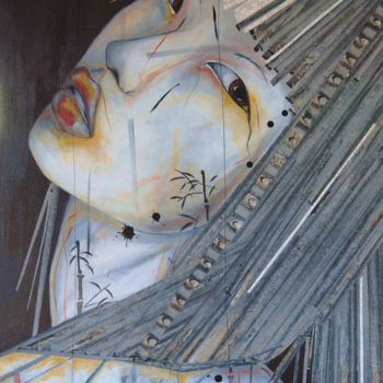 Painting titled "Kim-Yun" by Emmanuelle Martin, Original Artwork, Acrylic