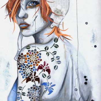 Malerei mit dem Titel "Taussat" von Emmanuelle Martin, Original-Kunstwerk, Acryl