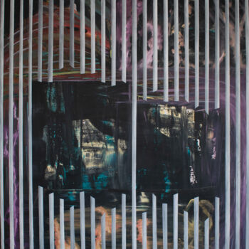 Malarstwo zatytułowany „Lockdown” autorstwa Manuel Backer, Oryginalna praca, Olej Zamontowany na Drewniana rama noszy