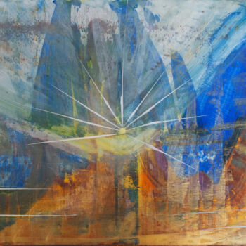 Картина под названием "Inner tempel" - Manuel Backer, Подлинное произведение искусства, Акрил Установлен на Деревянная рама…