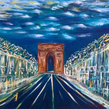 Pintura intitulada "champs-elysee.jpg" por Assunção Carreto, Obras de arte originais, Óleo