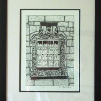 Desenho intitulada "janela-d-el-rei-gua…" por Assunção Carreto, Obras de arte originais, Tinta