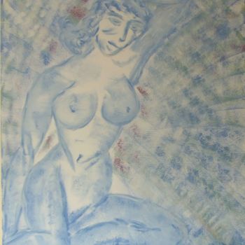 「aurea-azul.jpg」というタイトルの絵画 Assunção Carretoによって, オリジナルのアートワーク, オイル