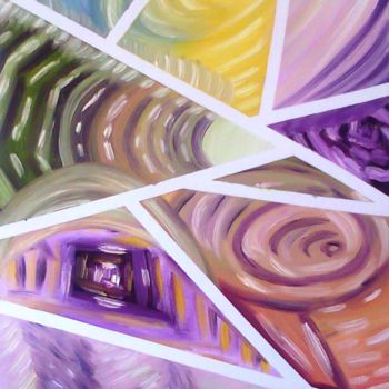 Pintura intitulada "labirinto-das-cores…" por Assunção Carreto, Obras de arte originais, Óleo