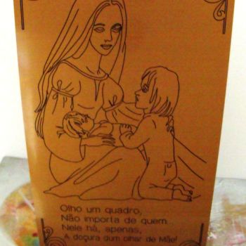 Desenho intitulada "amor-de-mae-ii.jpg" por Assunção Carreto, Obras de arte originais, Outro