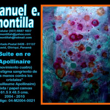 Peinture intitulée "montilla-04-m2004-0…" par Manuel E. Montilla, Œuvre d'art originale, Huile