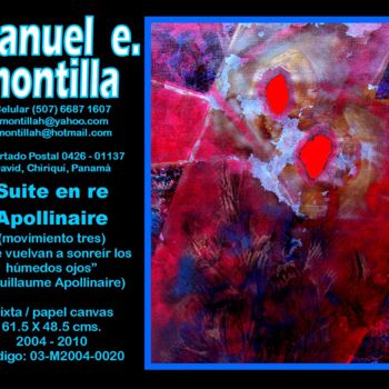 Ζωγραφική με τίτλο "montilla-03-m2004-0…" από Manuel E. Montilla, Αυθεντικά έργα τέχνης, Λάδι