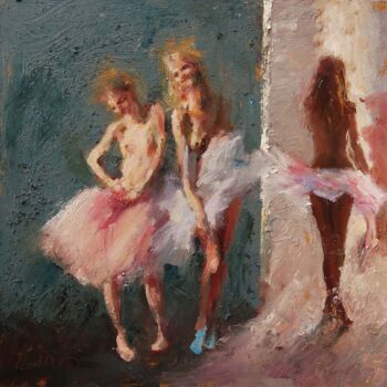 Pintura intitulada "Le concours de danse" por Manuel Leonardi, Obras de arte originais, Óleo