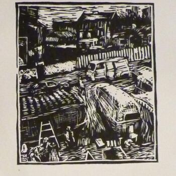 Printmaking titled "les puces de Montre…" by Manuel Leonardi, Original Artwork