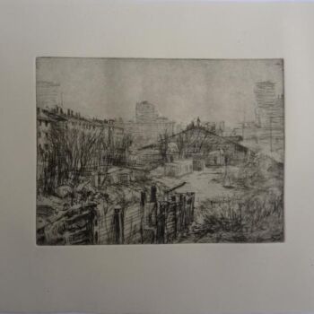 Printmaking titled "Alfortville près de…" by Manuel Leonardi, Original Artwork