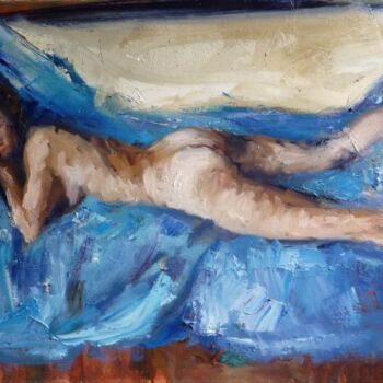 Painting titled "Lucile" by Manuel Leonardi, Original Artwork, Oil