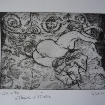 Obrazy i ryciny zatytułowany „Juliette” autorstwa Manuel Leonardi, Oryginalna praca, Akwaforta