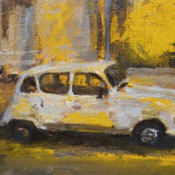 Pintura intitulada "Renault 4L" por Manuel Leonardi, Obras de arte originais, Óleo