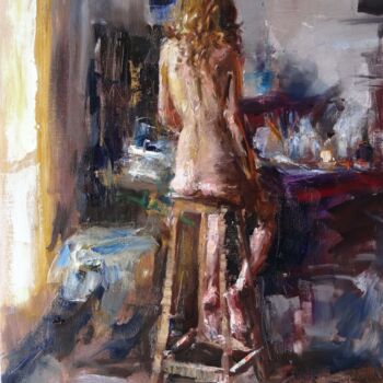 Malerei mit dem Titel "Stephanie" von Manuel Leonardi, Original-Kunstwerk, Öl