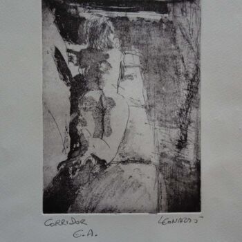 Printmaking titled "Corridor" by Manuel Leonardi, Original Artwork, Etching