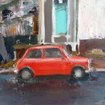 Painting titled "Mini à Montreuil" by Manuel Leonardi, Original Artwork, Oil