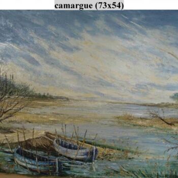 Painting titled "la camargue" by Manuel Martin, Original Artwork