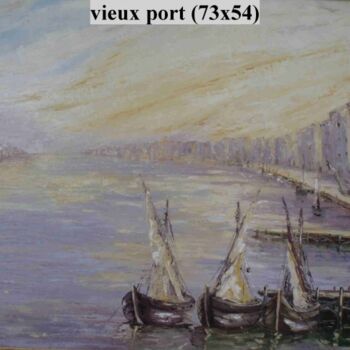 Painting titled "vieux port" by Manuel Martin, Original Artwork
