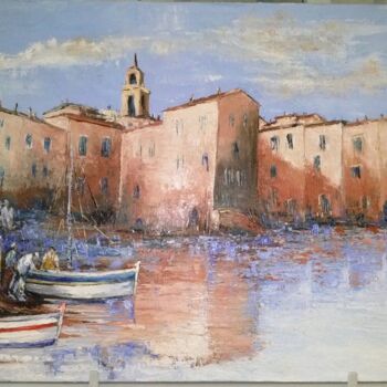 Painting titled "SAINT TROPEZ côté p…" by Manuel Martin, Original Artwork