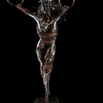 Sculpture titled "Arianna in the mino…" by Manuel Quaresima, Original Artwork, Metals